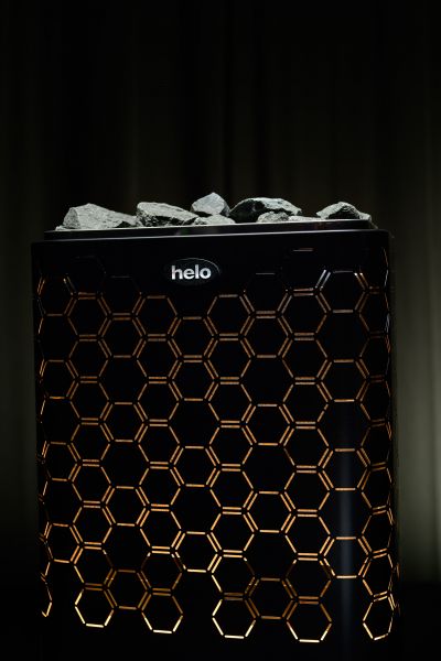 Sähkökiuas Helo Vienna LED valot STS Musta