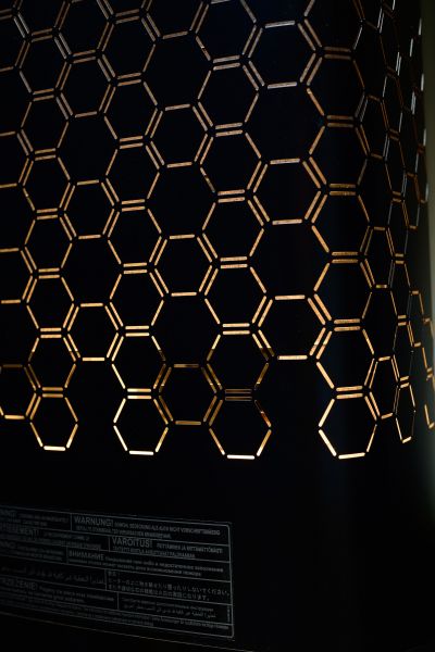 Sähkökiuas Helo Vienna LED valot STS Musta