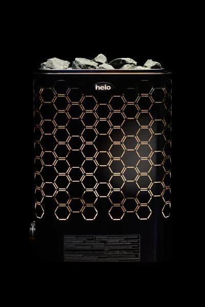 Sähkökiuas Helo Vienna LED valot STS Musta