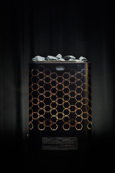 Sähkökiuas Helo Vienna LED valot STS Musta