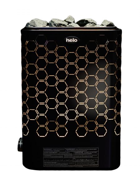 Sähkökiuas Helo Vienna LED valot STS Musta