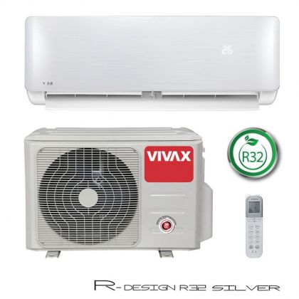 Ilmalämpöpumppu Vivax R+ DESIGN 12, R32, 3,81kW, hopea
