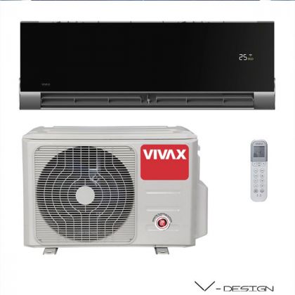 Ilmalämpöpumppu Vivax V-DESIGN 12, R32, 3,81 kW, Musta peili tai Shampanja
