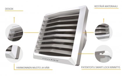 Puhallinkonvektori Volcano VR1 EC lämmitykseen ja jäähdytykseen
