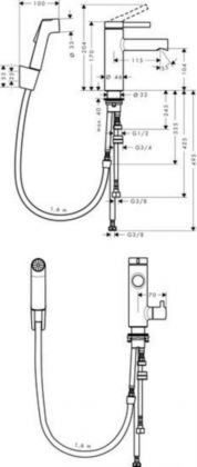 Pesuallashana Hansgrohe Zesis S Bidette pkv