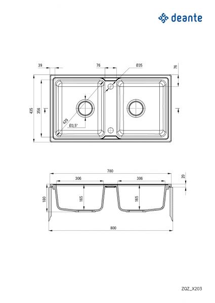 Keittiöallas Deante Zorba 2- altainen eri värejä